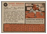 1962 Topps Baseball #045 Brooks Robinson Orioles EX 450166