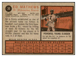 1962 Topps Baseball #030 Eddie Mathews Braves VG-EX 450167