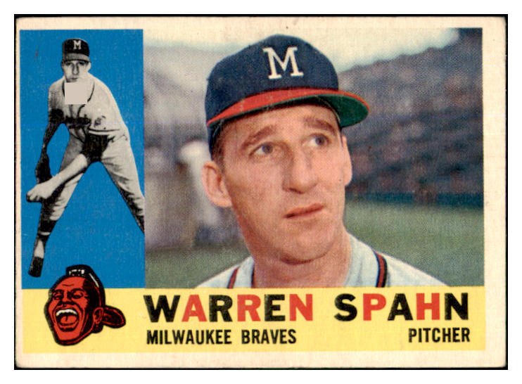 1960 Topps Baseball #445 Warren Spahn Braves VG-EX 450188