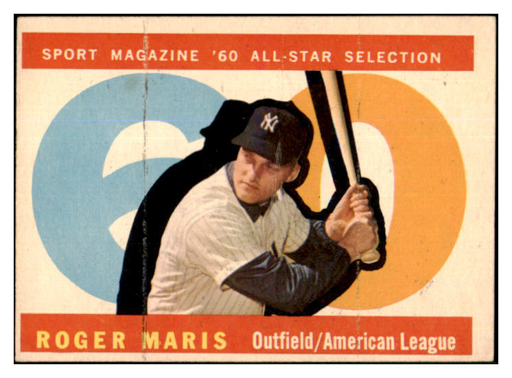 1960 Topps Baseball #565 Roger Maris A.S. Yankees VG-EX 450192