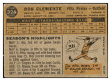 1960 Topps Baseball #326 Roberto Clemente Pirates VG-EX 450257