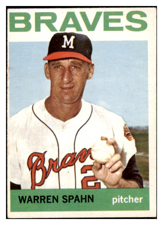 1964 Topps Baseball #400 Warren Spahn Braves VG-EX 450264