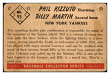 1953 Bowman Color Baseball #093 Phil Rizzuto Billy Martin PR-FR 450324