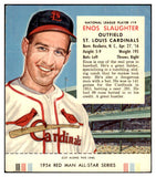 1954 Red Man #019NL Enos Slaughter Cardinals GD-VG w/Tab 450366