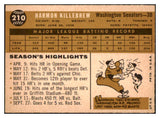 1960 Topps Baseball #210 Harmon Killebrew Senators EX-MT 450415