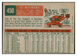 1959 Topps Baseball #450 Eddie Mathews Braves EX 450426