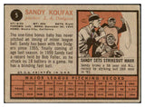 1962 Topps Baseball #005 Sandy Koufax Dodgers VG-EX 450439