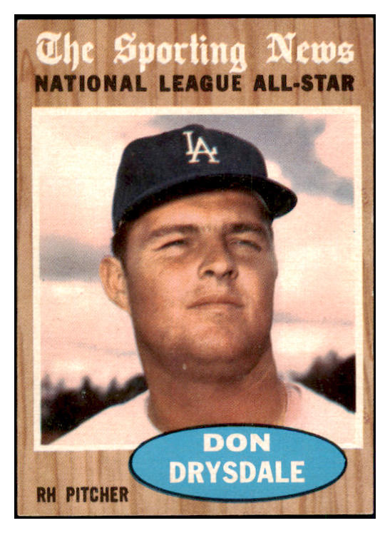 1962 Topps Baseball #398 Don Drysdale A.S. Dodgers NR-MT 450453