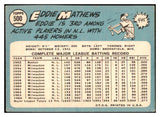 1965 Topps Baseball #500 Eddie Mathews Braves VG-EX 450470