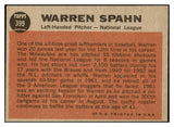 1962 Topps Baseball #399 Warren Spahn A.S. Braves EX-MT 450484