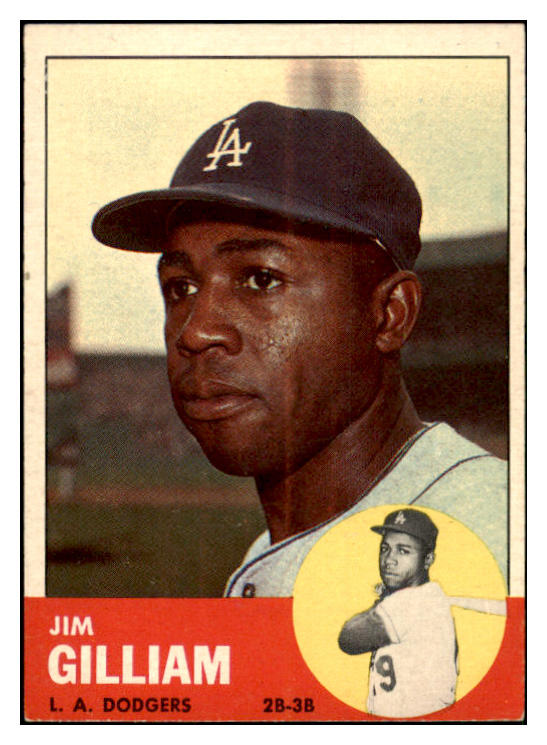 1963 Topps Baseball #080 Jim Gilliam Dodgers EX-MT 450525