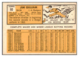 1963 Topps Baseball #080 Jim Gilliam Dodgers EX-MT 450525