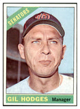 1966 Topps Baseball #386 Gil Hodges Senators EX-MT 450534