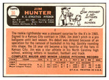 1966 Topps Baseball #036 Catfish Hunter A's EX-MT 450538