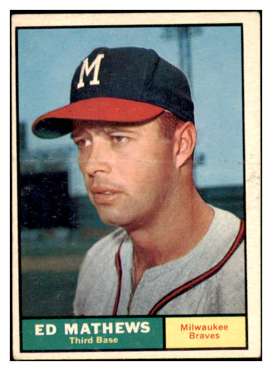 1961 Topps Baseball #120 Eddie Mathews Braves VG-EX 450555