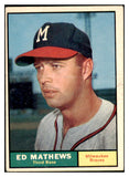 1961 Topps Baseball #120 Eddie Mathews Braves VG-EX 450555