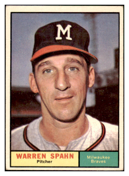 1961 Topps Baseball #200 Warren Spahn Braves VG-EX 450557