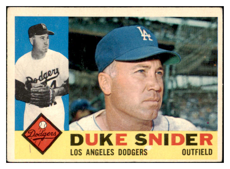 1960 Topps Baseball #493 Duke Snider Dodgers EX+/EX-MT 450584