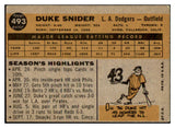 1960 Topps Baseball #493 Duke Snider Dodgers EX+/EX-MT 450584