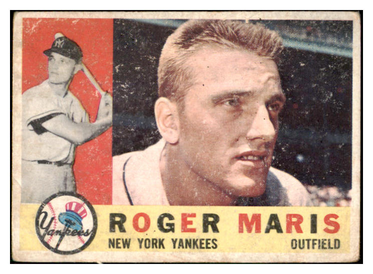 1960 Topps Baseball #377 Roger Maris Yankees Fair 450590