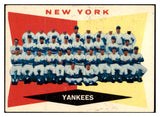 1960 Topps Baseball #332 New York Yankees Team VG-EX marked 450591