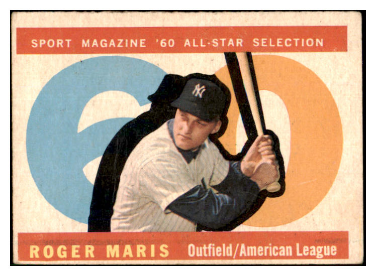 1960 Topps Baseball #565 Roger Maris A.S. Yankees VG-EX 450599