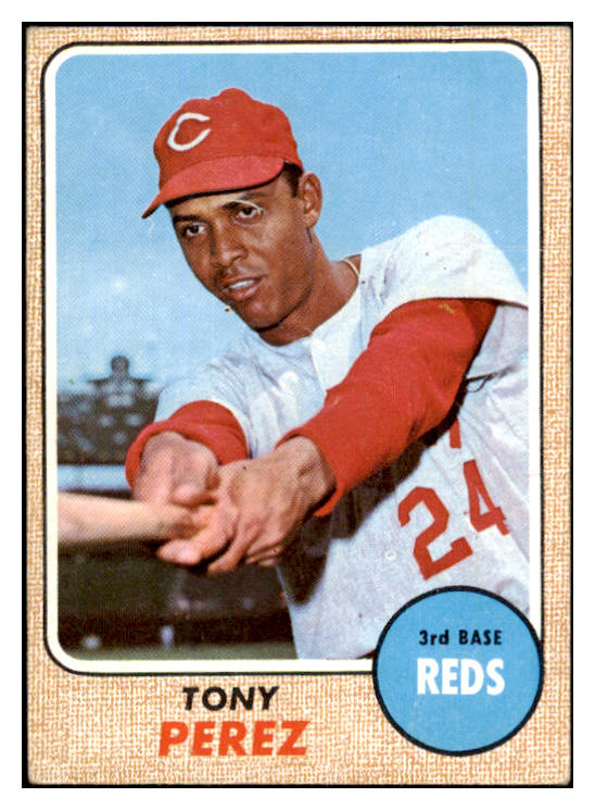 1968 Topps Baseball #130 Tony Perez Reds GD-VG residue back 450604