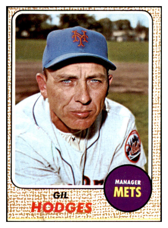 1968 Topps Baseball #027 Gil Hodges Mets EX-MT 450616