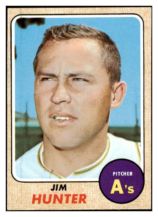 1968 Topps Baseball #385 Catfish Hunter A's NR-MT 450620