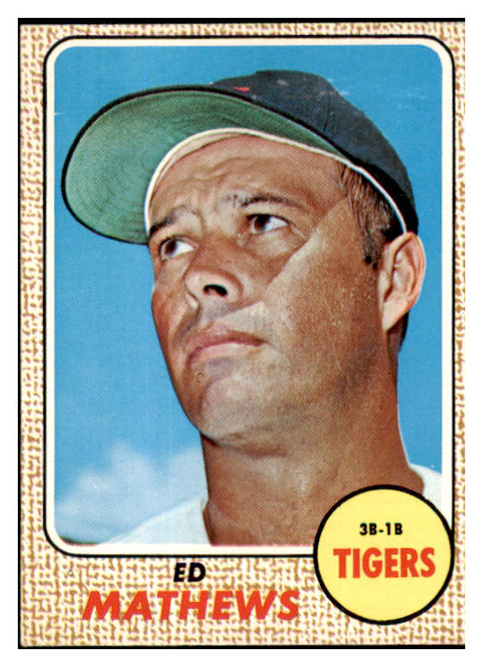 1968 Topps Baseball #058 Eddie Mathews Tigers VG indentation 450634