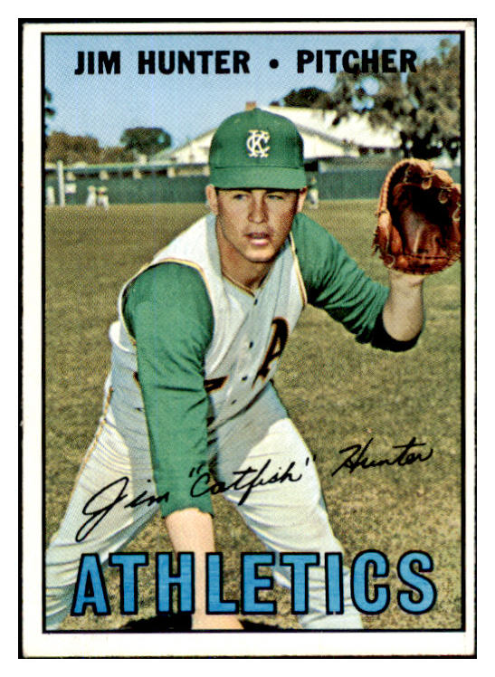 1967 Topps Baseball #369 Catfish Hunter A's EX-MT 450698