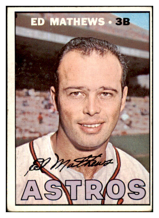 1967 Topps Baseball #166 Eddie Mathews Astros VG-EX 450756