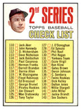 1967 Topps Baseball #103 Checklist 2 Mickey Mantle EX-MT 450760