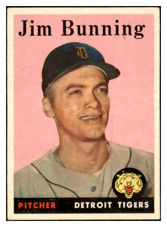 1958 Topps Baseball #115 Jim Bunning Tigers EX-MT 450817