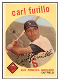 1959 Topps Baseball #206 Carl Furillo Dodgers EX-MT 450818