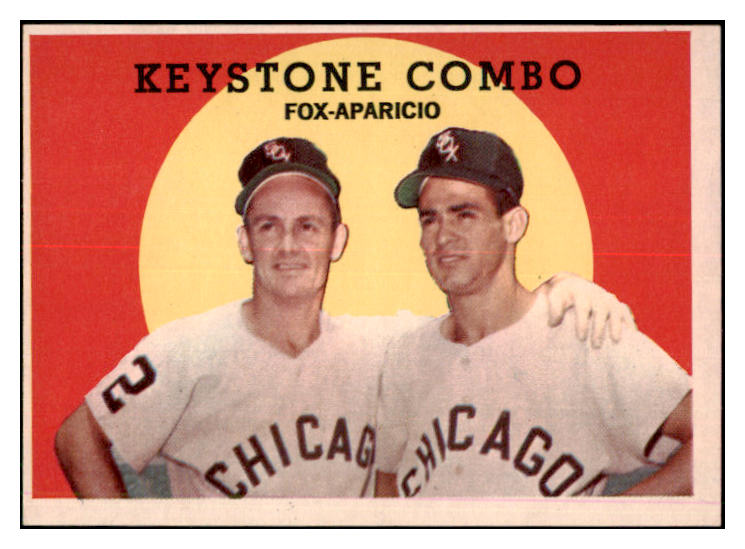 1959 Topps Baseball #408 Luis Aparicio Nellie Fox EX-MT 450823