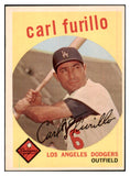 1959 Topps Baseball #206 Carl Furillo Dodgers EX-MT 450827