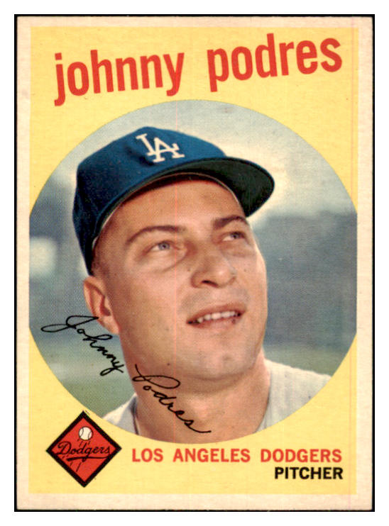 1959 Topps Baseball #495 Johnny Podres Dodgers NR-MT 450829