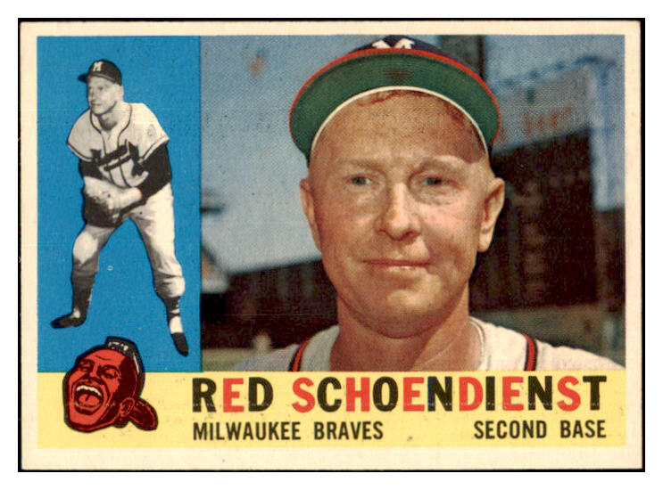 1960 Topps Baseball #335 Red Schoendienst Braves EX-MT 450855
