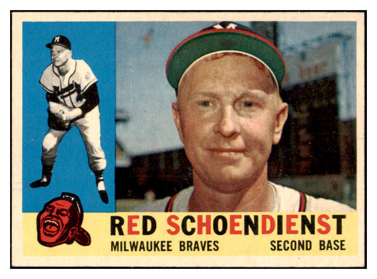 1960 Topps Baseball #335 Red Schoendienst Braves EX-MT 450857