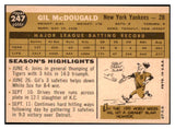 1960 Topps Baseball #247 Gil McDougald Yankees EX-MT 450863