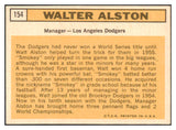 1963 Topps Baseball #154 Walt Alston Dodgers NR-MT 450903