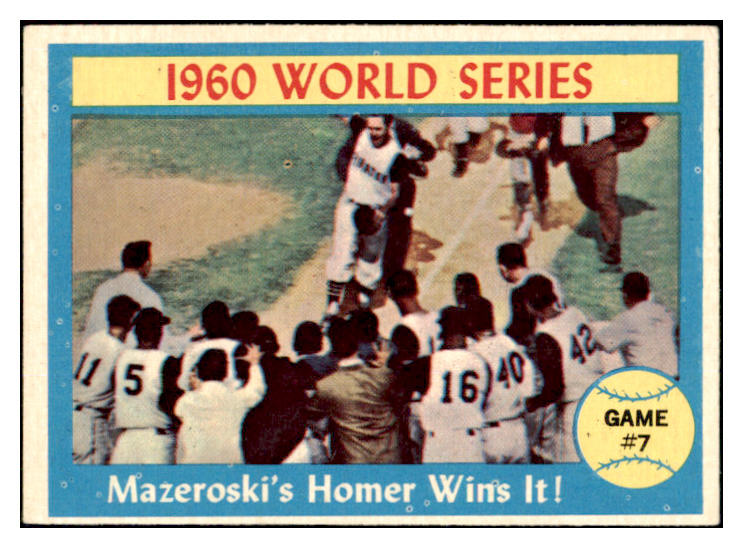 1961 Topps Baseball #312 World Series Game 7 Bill Mazeroski EX-MT 450906