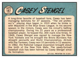 1965 Topps Baseball #187 Casey Stengel Mets EX-MT 450919