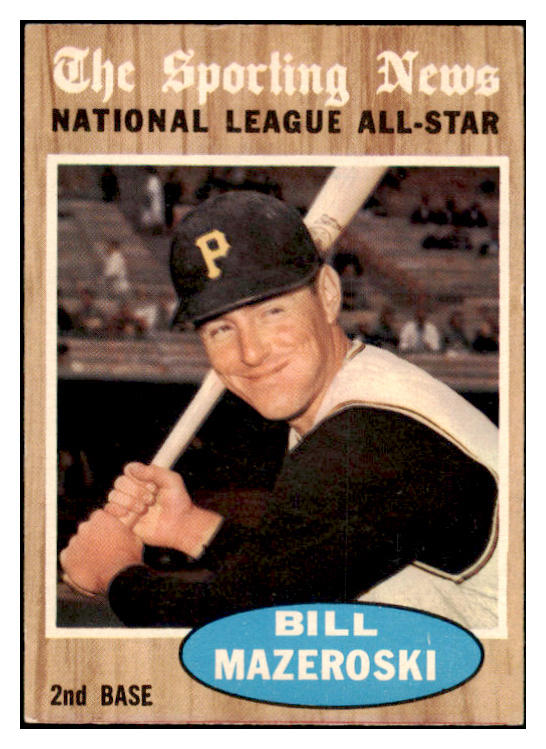 1962 Topps Baseball #391 Bill Mazeroski A.S. Pirates NR-MT 450958