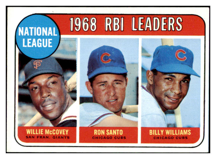 1969 Topps Baseball #004 N.L. RBI Leaders Willie McCovey EX-MT 451010