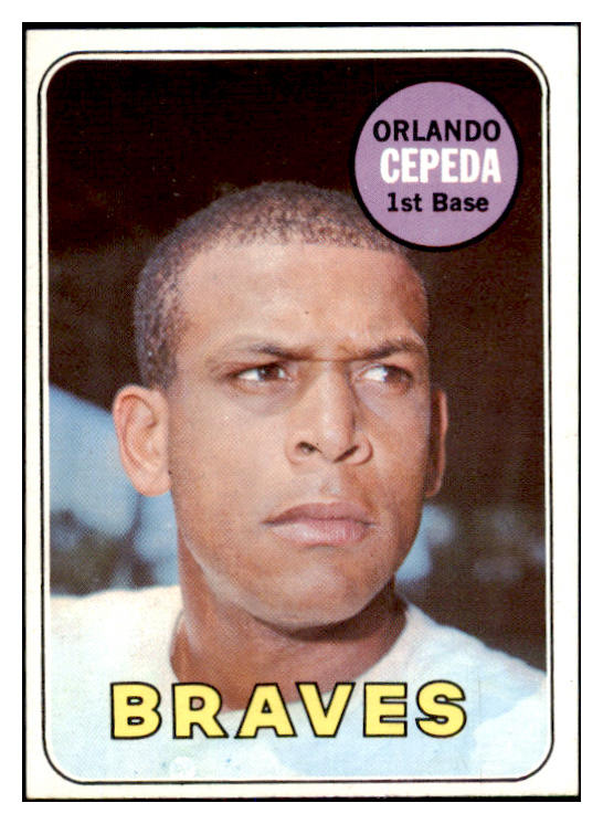 1969 Topps Baseball #385 Orlando Cepeda Braves EX-MT 451014