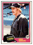 1981 Topps Baseball #315 Kirk Gibson Tigers EX-MT 451018