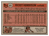1981 Topps Baseball #261 Rickey Henderson A's EX-MT 451022