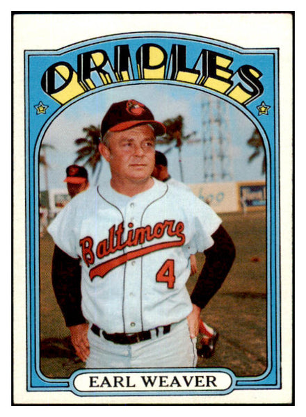 1972 Topps Baseball #323 Earl Weaver Orioles EX-MT 451077